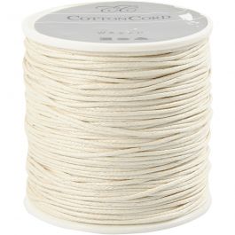 Cotton Cord, off-white, thickness 1 mm, 40 m/ 1 roll [HOB-51568]