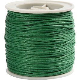 Cotton Cord, green, thickness 1 mm, 40 m/ 1 roll [HOB-51573]