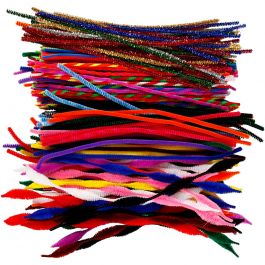 Pipe Cleaners, L: 30,5 cm, thickness 4-6 mm, 250 asstd./ 1 pack [HOB-51633]