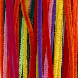 Pipe Cleaners, assorted colours, L: 30 cm, thickness 6 mm, 50 asstd./ 1 pack [HOB-51636]