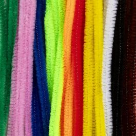 Pipe Cleaners, assorted colours, L: 30 cm, thickness 6 mm, 50 asstd./ 1 pack [HOB-51636]