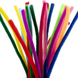 Pipe Cleaners, assorted colours, L: 30 cm, thickness 9 mm, 25 asstd./ 1 pack [HOB-51637]
