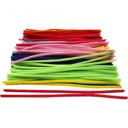 Pipe Cleaners, assorted colours, L: 30 cm, thickness 6 mm, 200 asstd./ 1 pack [HOB-51642]