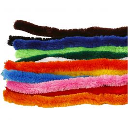 Pipe Cleaners, assorted colours, big, L: 45 cm, thickness 25 mm, 60 asstd./ 1 pack [HOB-51643]