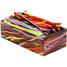 Pipe Cleaners, assorted colours, L: 30 cm, thickness 4+6+9 mm, 700 asstd./ 1 pack [HOB-51645]