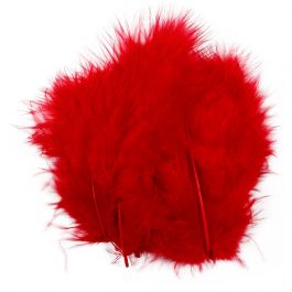 Down, red, size 5-12 cm, 15 pc/ 1 pack [HOB-51696]