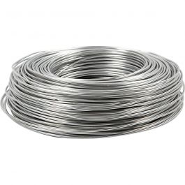 Aluminium Wire, silver, round, thickness 2 mm, 100 m/ 1 roll [HOB-51715]