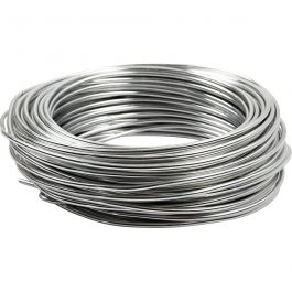 Aluminium Wire, silver, round, thickness 3 mm, 29 m/ 1 roll [HOB-51717]