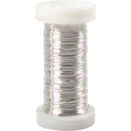 Silver-plated Wire, silver-plated, 50 g, thickness 0,3 mm, 100 m/ 1 roll [HOB-51736]