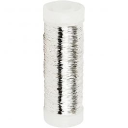 Silver-plated Wire, silver-plated, 50 g, thickness 0,2 mm, 110 m/ 1 roll [HOB-51756]