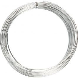 Aluminium Wire, silver, round, thickness 2 mm, 10 m/ 1 roll [HOB-518325]