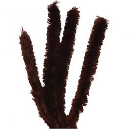 Pipe Cleaners, brown, L: 40 cm, thickness 30 mm, 4 pc/ 1 pack [HOB-51940]