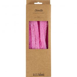 Pipe Cleaners, pink, L: 30 cm, thickness 15 mm, 15 pc/ 1 pack [HOB-52101]