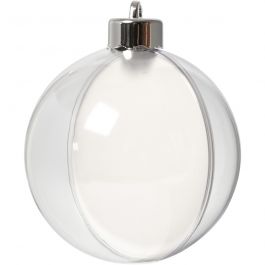 Baubles to Decorate, transparent, D 8 cm, 5 pc/ 1 pack [HOB-52141]