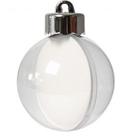 Baubles to Decorate, transparent, D 5 cm, 10 pc/ 1 pack [HOB-52143]