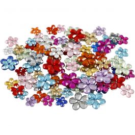 Rhinestones, assorted colours, D 6+10+12 mm, 252 pc/ 1 pack [HOB-522030]
