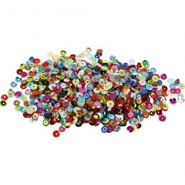 Sequins, round, D 6 mm, 100 g/ 1 pack [HOB-52230]