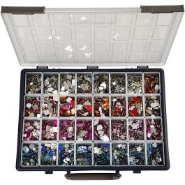Rhinestones, assorted colours, D 6-16 mm, 32x360 pc/ 1 pack [HOB-52240]