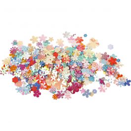 Sequins, pastel colours, D 5-20 mm, 250 g/ 1 pack [HOB-52281]