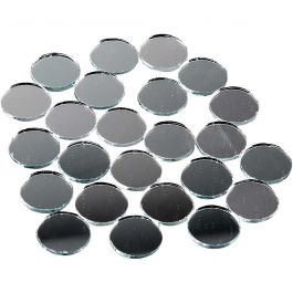Mirror Mosaic Tiles, round, D 18 mm, thickness 2 mm, 400 pc/ 1 pack [HOB-52295]