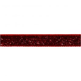 Decorative Ribbon, red, W: 10 mm, 5 m/ 1 roll [HOB-52445]