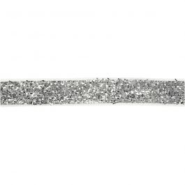Decorative Ribbon, silver, W: 10 mm, 5 m/ 1 roll [HOB-52446]