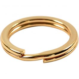 Split Ring, gold-plated, D 15 mm, 15 pc/ 1 pack [HOB-52610]