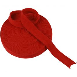 Knitted Tube, christmas red, W: 30 mm, 10 m/ 1 roll [HOB-53031]