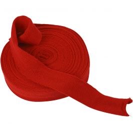 Knitted Tube, christmas red, W: 40 mm, 10 m/ 1 roll [HOB-53041]