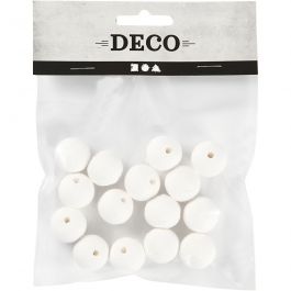 Compressed Cotton Ball, white, D 20 mm, 15 pc/ 1 pack [HOB-540030]