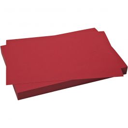 Card, christmas red, 50x70 cm, 270 g, 10 sheet/ 1 pack [HOB-540936]