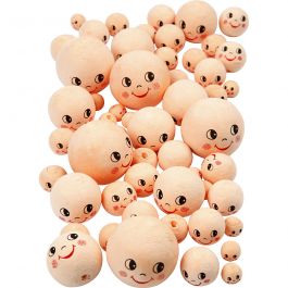 Heads, light beige, D 12+18+22+30+40 mm, 100 pc/ 1 pack [HOB-54200]
