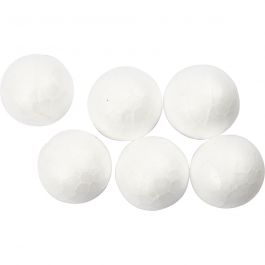 Polystyrene Balls, white, D 1,5 cm, 200 pc/ 1 pack [HOB-542990]