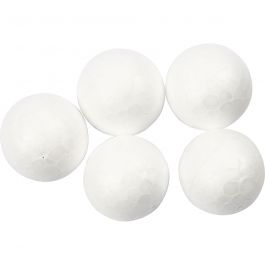 Polystyrene Balls, white, D 2 cm, 200 pc/ 1 pack [HOB-543000]