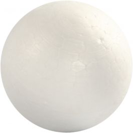 Polystyrene Balls, white, D 6 cm, 5 pc/ 1 pack [HOB-543060]