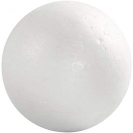 Polystyrene Balls, white, D 6 cm, 50 pc/ 1 pack [HOB-543062]