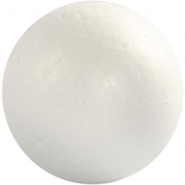 Polystyrene Balls, white, D 8 cm, 5 pc/ 1 pack [HOB-543080]