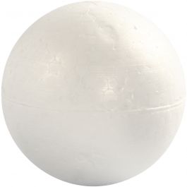 Polystyrene Balls, white, D 10 cm, 5 pc/ 1 pack [HOB-543100]