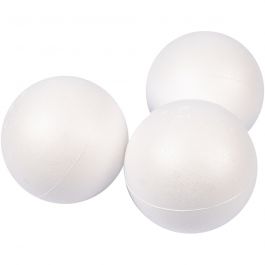Polystyrene Balls, white, D 10 cm, 25 pc/ 1 pack [HOB-54310]