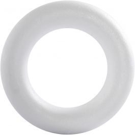 Ring, white, size 21,5 cm, thickness 45 mm, 1 pc [HOB-54318]