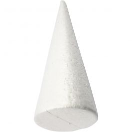 Cone, white, H: 35 cm, D 16 cm, 1 pc [HOB-54345]