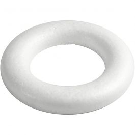 Half rounded rings, white, size 20 cm, thickness 25 mm, 1 pc [HOB-54348]