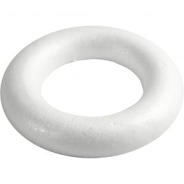 Half rounded rings, white, D 25 cm, thickness 30 mm, 1 pc [HOB-54349]