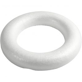 Half rounded rings, white, size 30 cm, thickness 40 mm, 1 pc [HOB-54350]