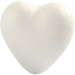 Heart, white, H: 6 cm, 5 pc/ 1 pack [HOB-543521]
