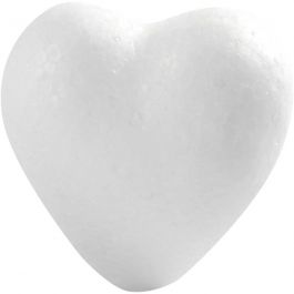 Heart, white, H: 6 cm, 50 pc/ 1 pack [HOB-543522]