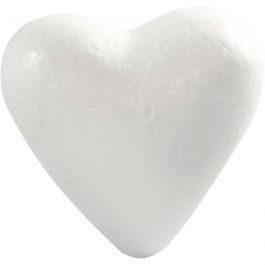 Heart, white, H: 11 cm, 25 pc/ 1 pack [HOB-54356]