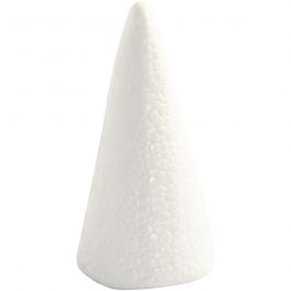 Cone, white, H: 11 cm, D 5,5 cm, 5 pc/ 1 pack [HOB-543580]