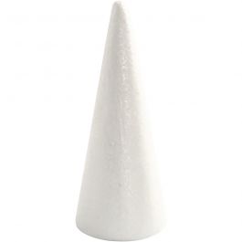 Cone, white, H: 19,5 cm, D 7 cm, 1 pc [HOB-54362]