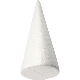 Cone, white, H: 25 cm, D 10 cm, 1 pc [HOB-54367]
